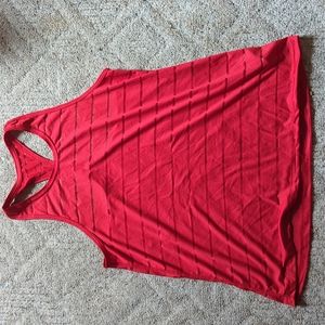 Red athletic tank top